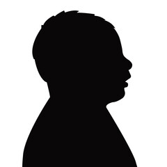 a baby head silhouette vector