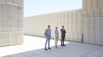 Business people standing outdoors