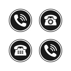 Telephone icon set. Web icons symbol vector.