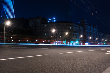 Moscow Night Traffic Time Lapse