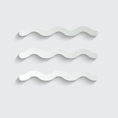 paper  water waves icon black vector sign