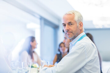 Obraz premium Businessman sitting in meeting