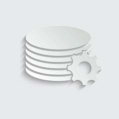 paper  Vector icon money. Money settings icon.   vector