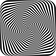 Optical illusion of swirling a picture torsion and rotation movement. Dynamic effect
