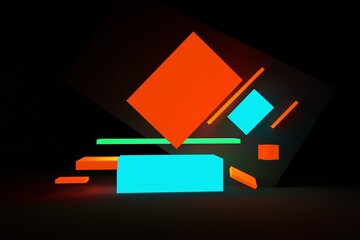 Bright geometric forms illustrations