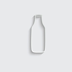 paper bottle of milk icon  vector