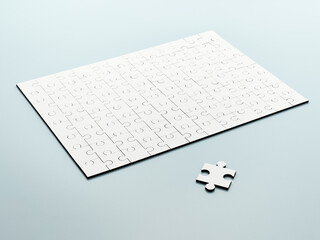 Extra piece next to jigsaw puzzle