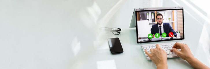 Online Video Conference Interview Call