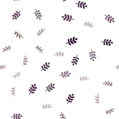 Dark Green, Red vector seamless abstract design with leaves.