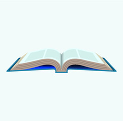Book open vector illustration.