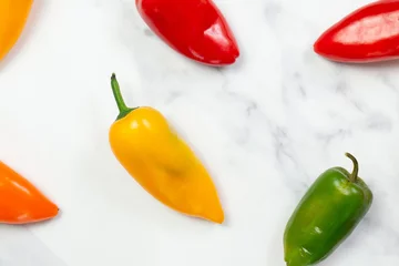 Fotobehang Chili Pepers hot chili peppers  © Nicole Cook