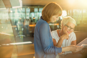 Businesswomen working together in office