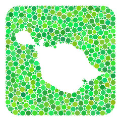Map of Heard and McDonald Islands mosaic created with rounded rectangle and cut out shape. Vector map of Heard and McDonald Islands mosaic of circle elements in various sizes and green color tints.