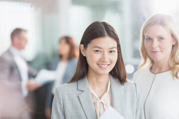 Portrait confident businesswomen in office