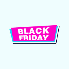 Black Friday sale inscription design template. Black Friday banner. Vector illustration