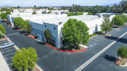 Aerial View Of Industrial Commerce Office Buildings