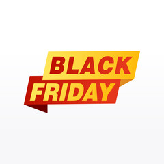 Black Friday sale inscription design template. Black Friday banner. Vector illustration