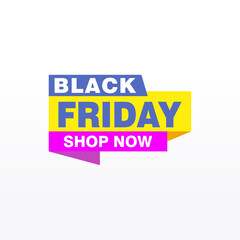 Black Friday sale inscription design template. Black Friday banner. Vector illustration