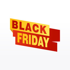 Black Friday sale inscription design template. Black Friday banner. Vector illustration