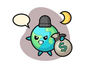 Earth cartoon stolen the money
