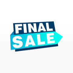 Final Sale banner, poster background. Big sale, special offer, discounts, Vector illustration