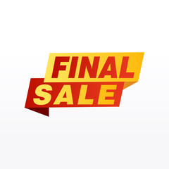 Final Sale banner, poster background. Big sale, special offer, discounts, Vector illustration