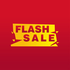 Flash Sale banner template design.Vector illustration.
