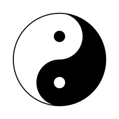 Yin and Yang Symbol. Vector Image.