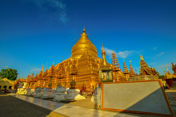 Shwezigon Pagoda in Bagan, Myanmar