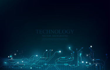modern vector digital technology network background