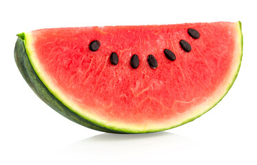 Sliced of watermelon isolated on white background