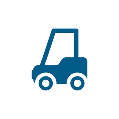 Nano Car Blue Icon On White Background. Blue Flat Style Vector Illustration.