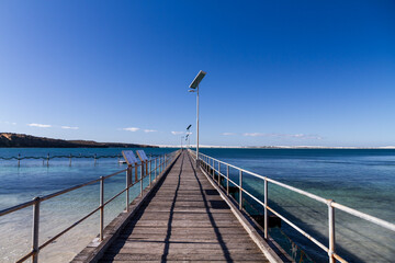 The long fishing pier at Point Sinclair, South Australia