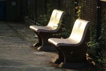 park bench in the park