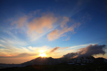 Obraz premium 立山の夕日（大日連山）