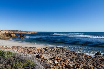 The surf and bay at Cactus Beach, World renown surfing spot, South Australia