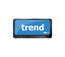 Trend button on computer keyboard, business concept, Trend text