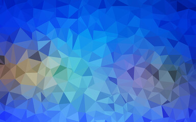 Light Blue, Yellow vector triangle mosaic template.