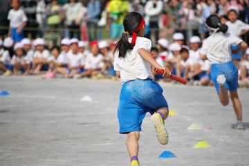 運動会の華であるクラス対抗リレー