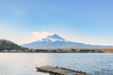 mt fuji in autumn season