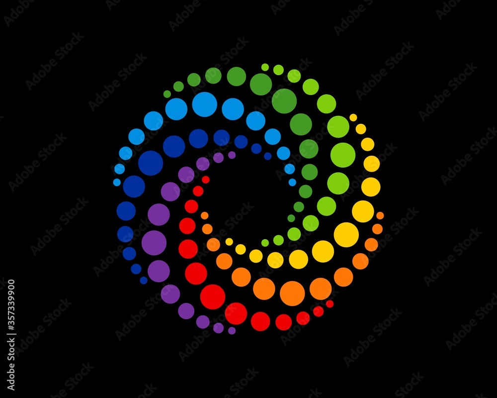 Canvas Prints rainbow vortex circular