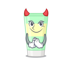 Cleansing foam clothed as devil cartoon character design concept