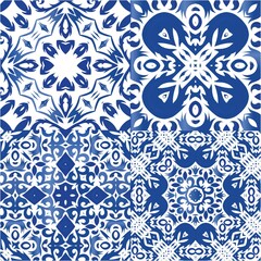 Portuguese ornamental azulejo ceramic.