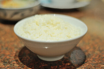 Steamed White Rice in a Cup