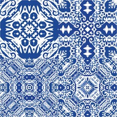 Ornamental azulejo portugal tiles decor.