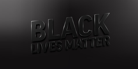 Black lives matter text on dark background with light effect.Vector illustration EPS 10