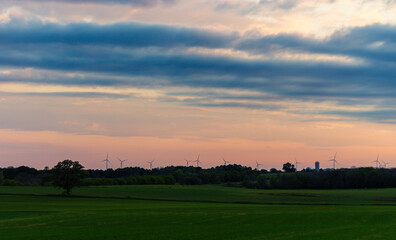 Wind Turbines at Dusk