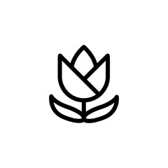 flower icon line art design