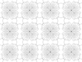 Seamless pattern design with floral background elements, beautiful ornaments