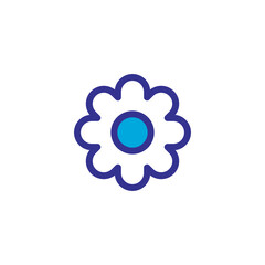 flower icon color style design